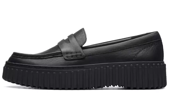 Лоферы женские черные Clarks