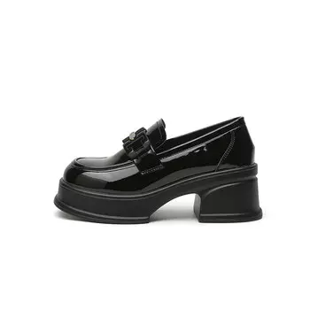 Лоферы женские черные Jin Baichuan