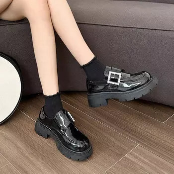 Лоферы женские черный Abcylm