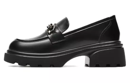 Лоферы женские черный Aokang