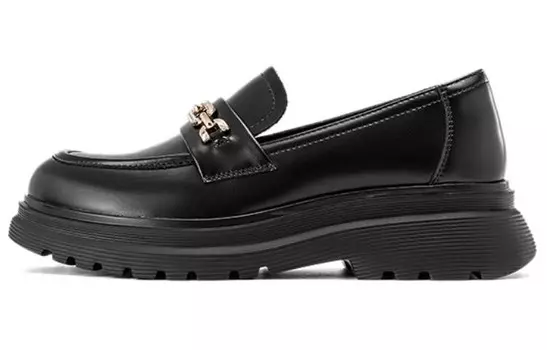 Лоферы женские черный Aokang