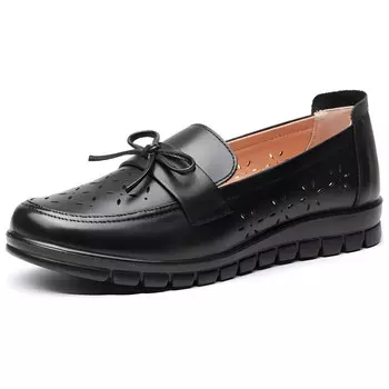 Лоферы женские черный Aokang