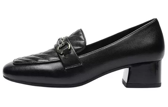 Лоферы женские черный Aokang