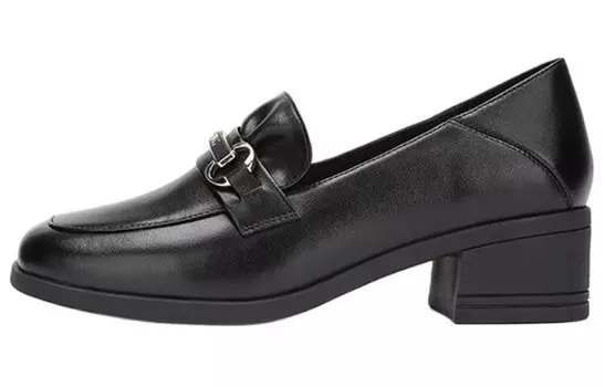 Лоферы женские черный Aokang