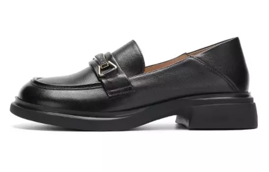 Лоферы женские черный Aokang