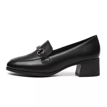 Лоферы женские черный Aokang