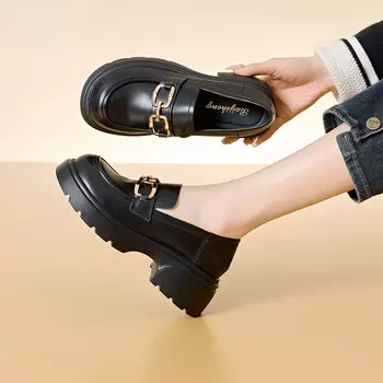 Лоферы женские черный Baijihong