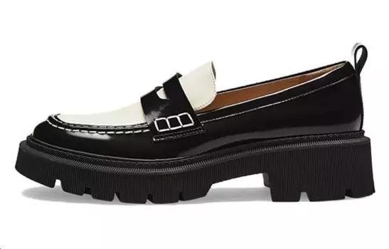 Лоферы женские черный/белый 73Hours