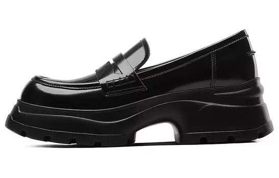 Лоферы женские черный Bosssunwen