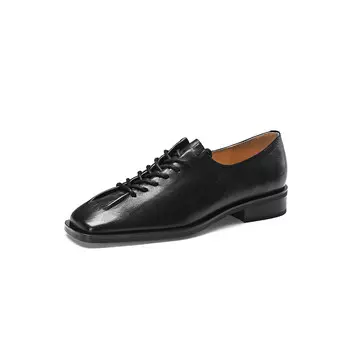 Лоферы женские черный Bosssunwen