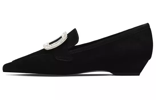 Лоферы женские черный Bosssunwen