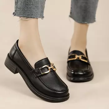 Лоферы женские черный Captain Illy