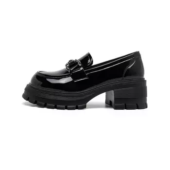 Лоферы женские черный Daphne