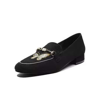 Лоферы женские черный Dme