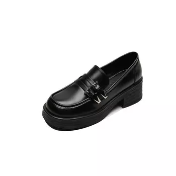 Лоферы женские черный Dme