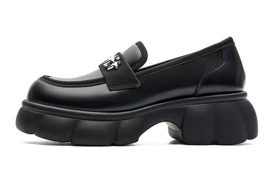 Лоферы женские черный Eblan