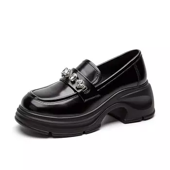 Лоферы женские черный Exull Q