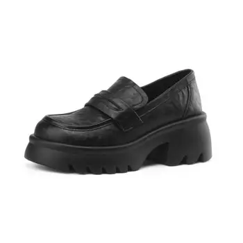 Лоферы женские черный Foxer