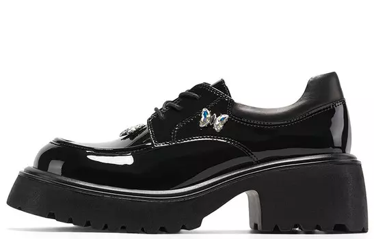 Лоферы женские черный Gg-Cc