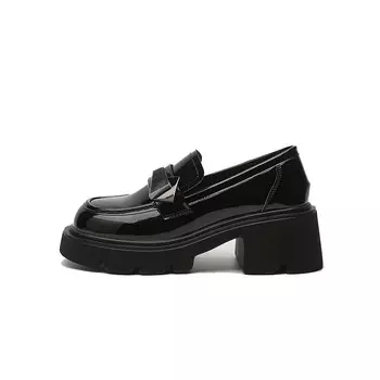 Лоферы женские черный Jin Baichuan