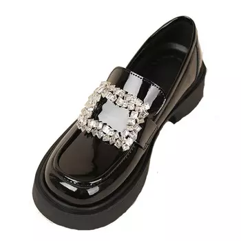 Лоферы женские черный Jiuxingdao