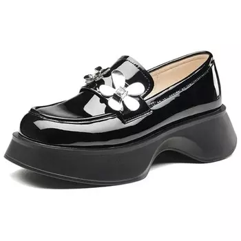 Лоферы женские черный Kangnai