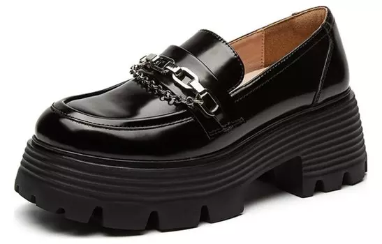 Лоферы женские черный Kekafu