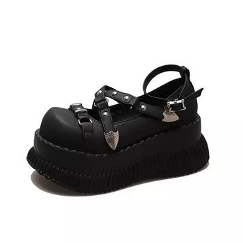 Лоферы женские черный Lianghuo