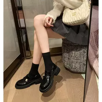 Лоферы женские черный Lianghuo