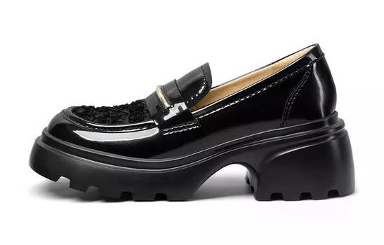 Лоферы женские черный Lily Wei