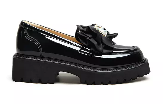 Лоферы женские черный Lily Wei