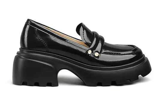 Лоферы женские черный Lily Wei