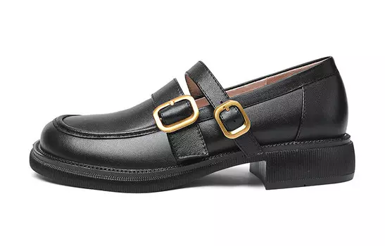 Лоферы женские черный Lily Wei