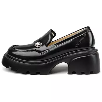 Лоферы женские черный Lily Wei