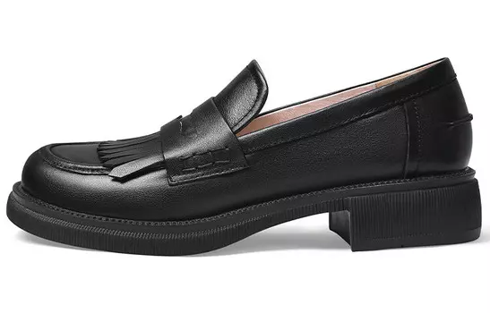 Лоферы женские черный Lily Wei