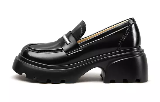 Лоферы женские черный Lily Wei