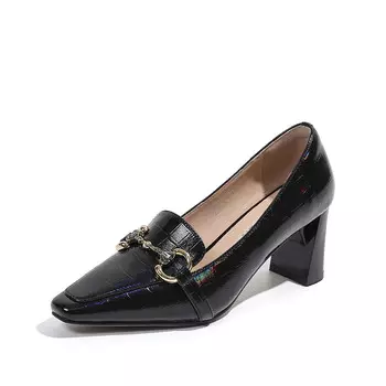 Лоферы женские черный Mulinsen