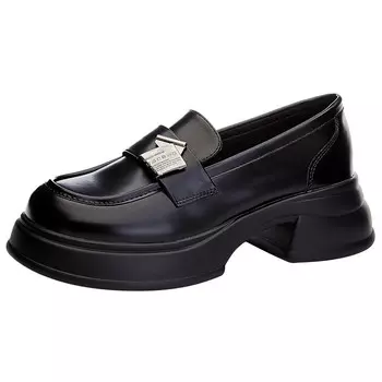 Лоферы женские черный Pooq