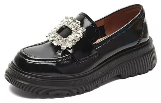 Лоферы женские черный Pt'Son