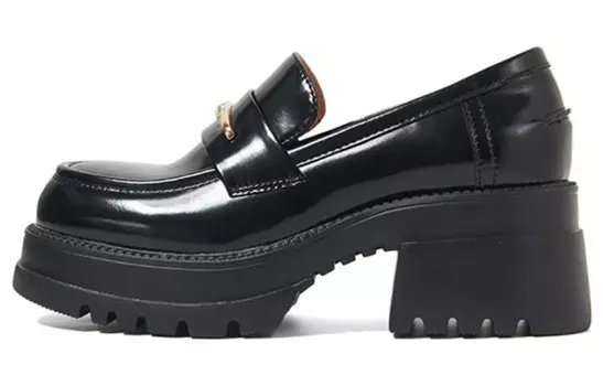 Лоферы женские черный Pt'Son