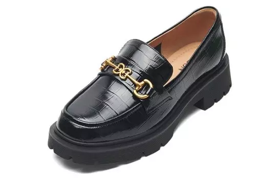 Лоферы женские черный Pt'Son