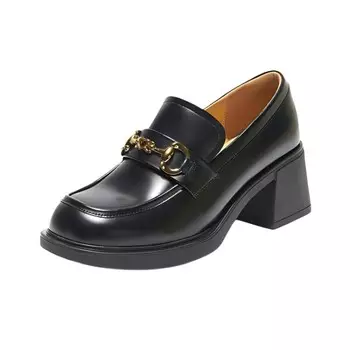 Лоферы женские черный Pt'Son