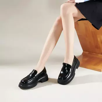 Лоферы женские черный Pt'Son