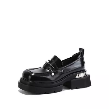 Лоферы женские черный Selaiya