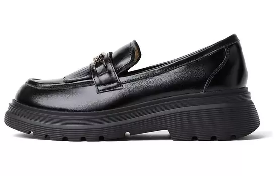 Лоферы женские черный Senda