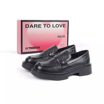 Лоферы женские черный Timsvol