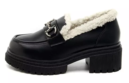 Лоферы женские черный Zgr