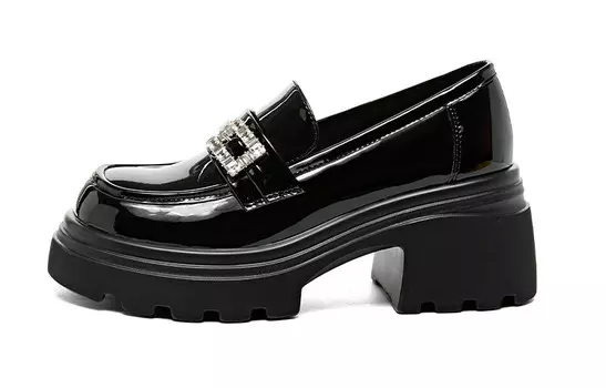 Лоферы женские черный Zgr