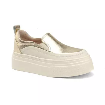 Лоферы женские Echo&Yolo, золотой