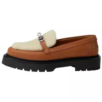 Лоферы женские Hermes, коричневый